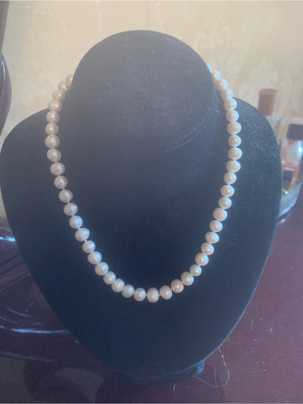 Classic White Pearl Strand Necklace for Women
